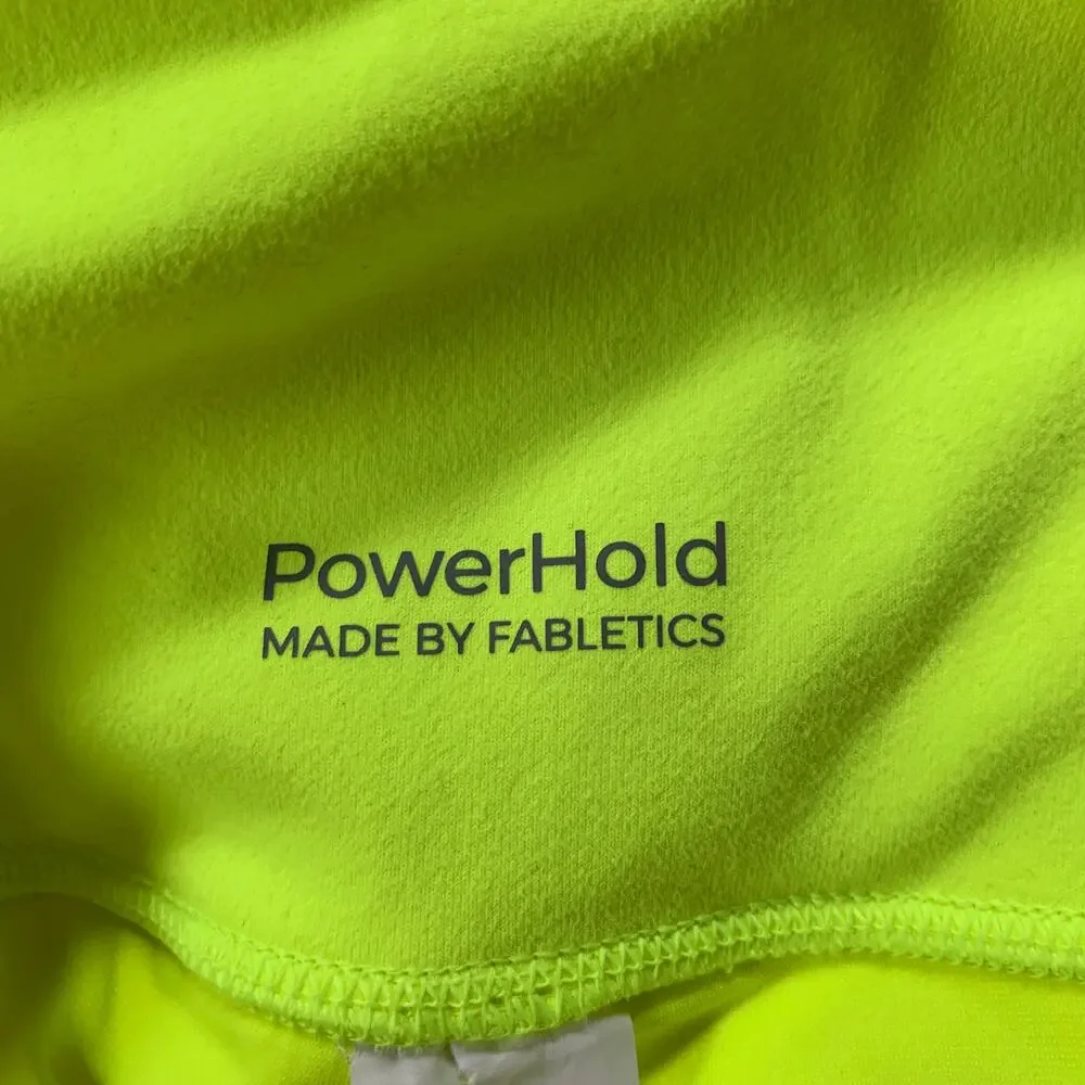Fabletics neon yellow Power Hold On The Go High Waisted Capri leggings 2X 2XL - Picture 12 of 15